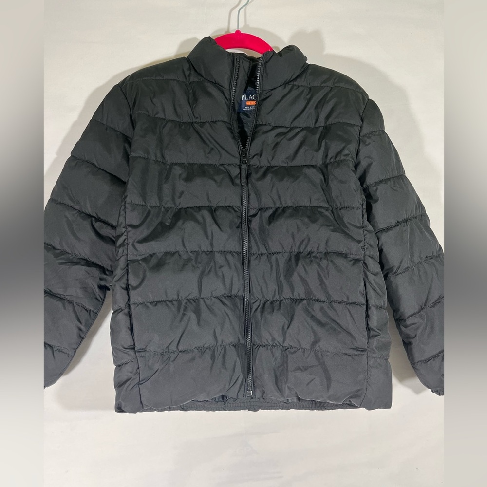 THE CHILDREN PLACE YOUTH‎ PUFFER COAT ZIP UP POCKETS LG 10-12 BLACK NEW
